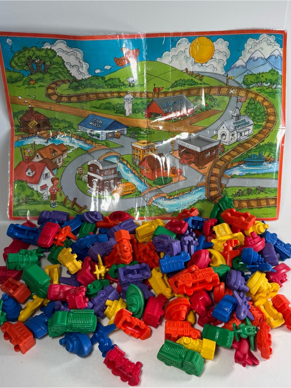 Learning Resources Mini Motors To Go Lot Of 136 And Board Game Race Across Town